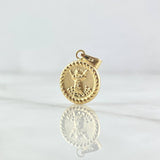 Pendant Divine Child 0.7gr / 2cm / Yellow Gold 18K Bordered Circle