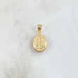 Dije San José 0.7gr / 2cm / Ovalo Cargador Liso Oro Amarillo 18K