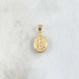 Dije San José 0.7gr / 2cm / Ovalo Cargador Liso Oro Amarillo 18K