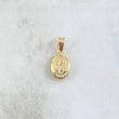Dije San José 0.5gr / 1.7cm / Ovalo Cargador Liso Oro Amarillo 18K