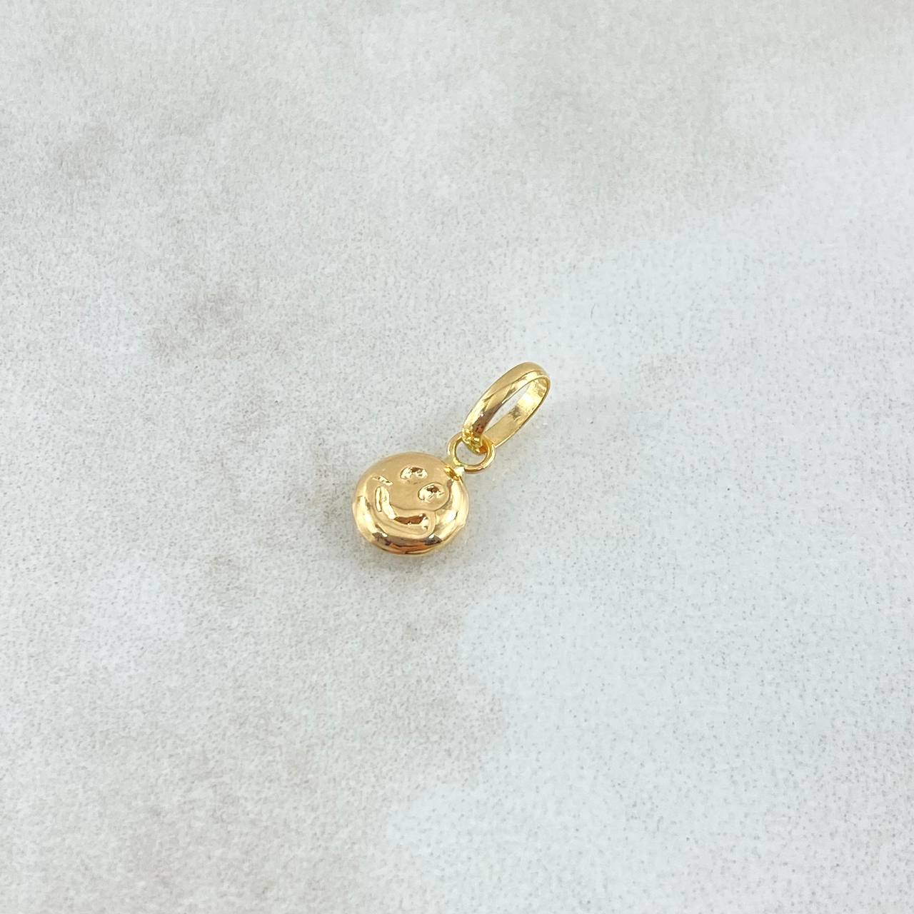 Pendant  Happy Face  0.25gr / 1.3cm / Polished 18K Yellow Gold ©
