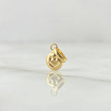 Pendant  Happy Face  0.25gr / 1.3cm / Polished 18K Yellow Gold ©