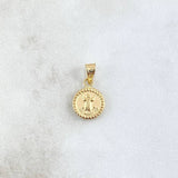 Pendant Divine Child 0.45gr / 1.5cm / Yellow Gold 18K Bordered Circle