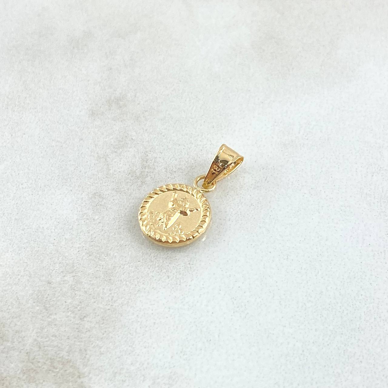 Pendant Divine Child 0.45gr / 1.5cm / Yellow Gold 18K Bordered Circle