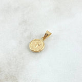 Pendant Divine Child 0.45gr / 1.5cm / Yellow Gold 18K Bordered Circle