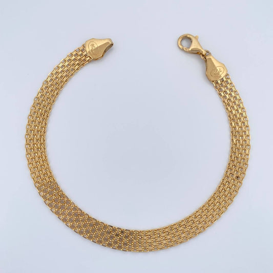 Pulso China 7.5gr / 7 3/4 in / 6.35mm Oro Amarillo +1 18K %