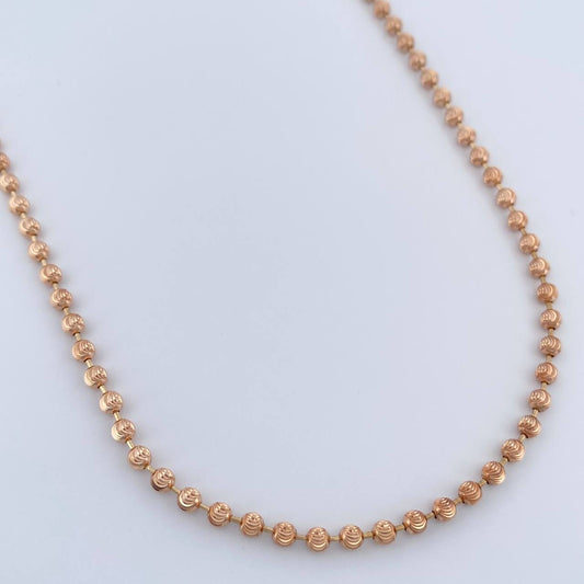 Cadena Militar 12.65gr / 20 in / 4mm Oro Rosa +3 18K %