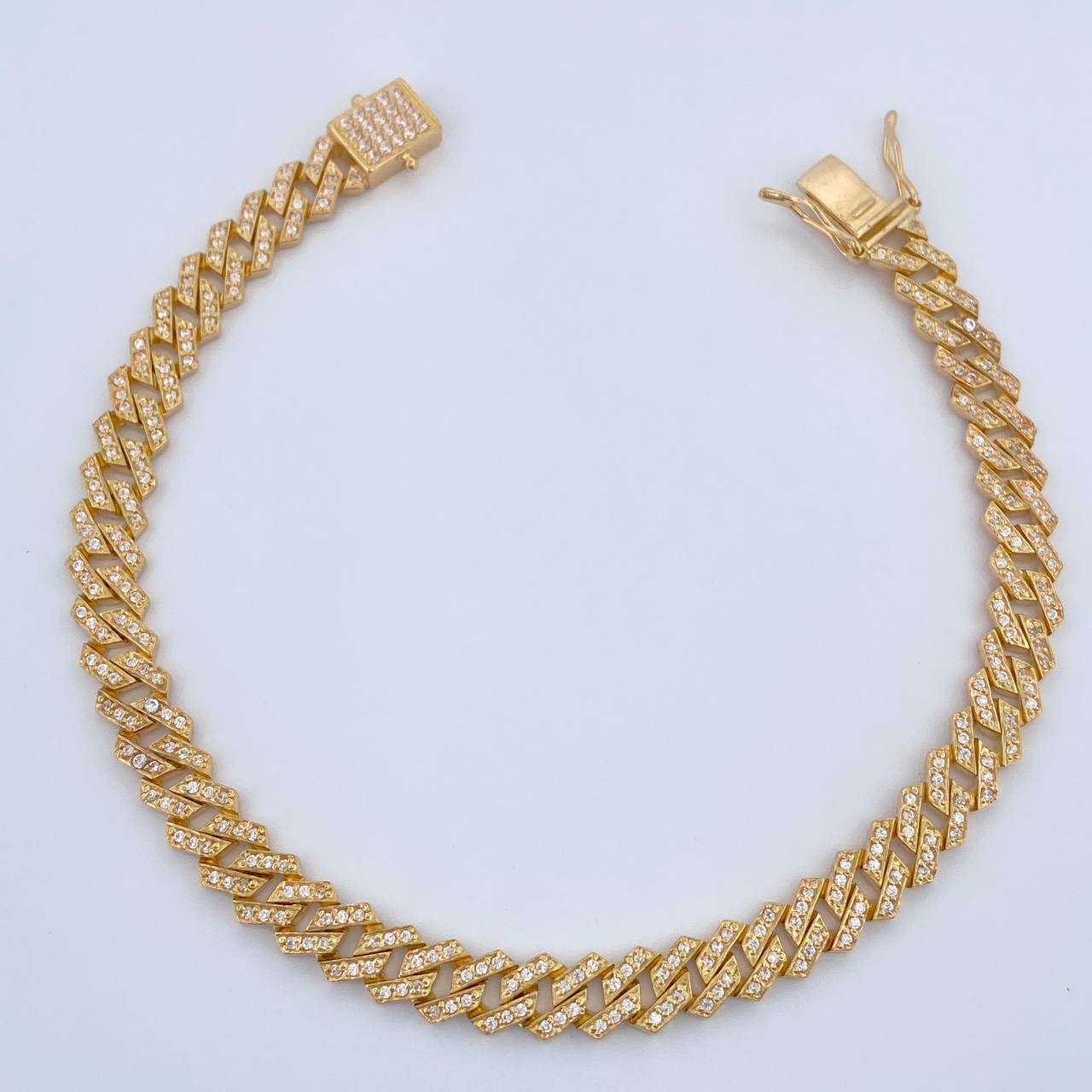 Pulso Cubana 12.15gr / 7 3/4 in / 5.6mm Oro Amarillo Nac.Esp. 18K %
