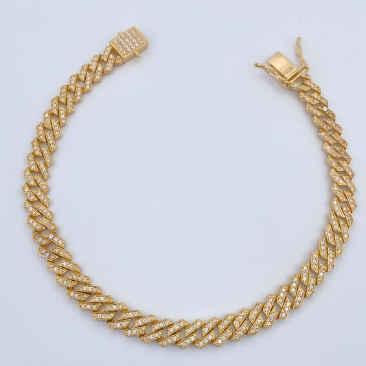 Pulso Cubana 12.15gr / 7 3/4 in / 5.6mm Oro Amarillo Nac.Esp. 18K %