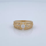Anillo Cinturon Triple Barril 3.55gr / T7 / Oro Amarillo 18K %