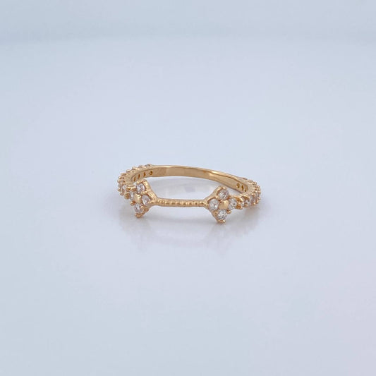 Anillo Churumbela Trebol 1.65gr / T6 1/2 / Oro Amarillo 18K %