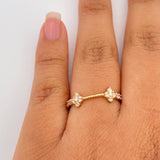 Anillo Churumbela Trebol 1.65gr / T6 1/2 / Oro Amarillo 18K %