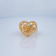Anillo Corazon Filigrama 6gr / T7 1/2 / Oro Amarillo 18K %