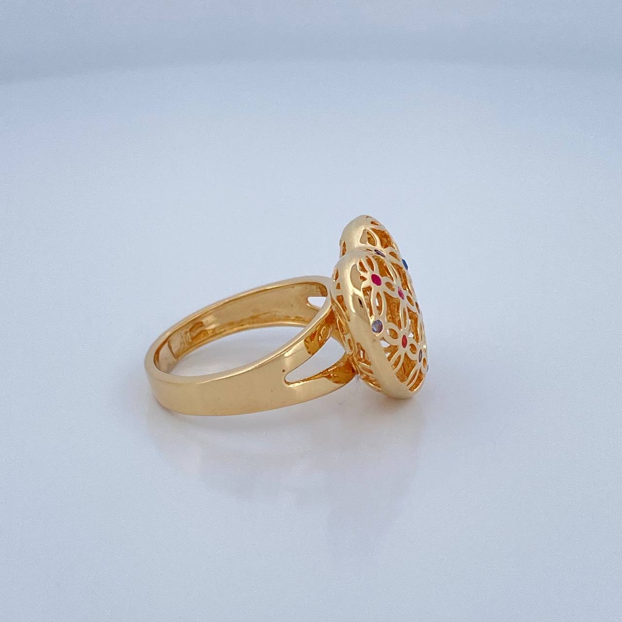 Anillo Corazon Filigrama 6gr / T7 1/2 / Oro Amarillo 18K %