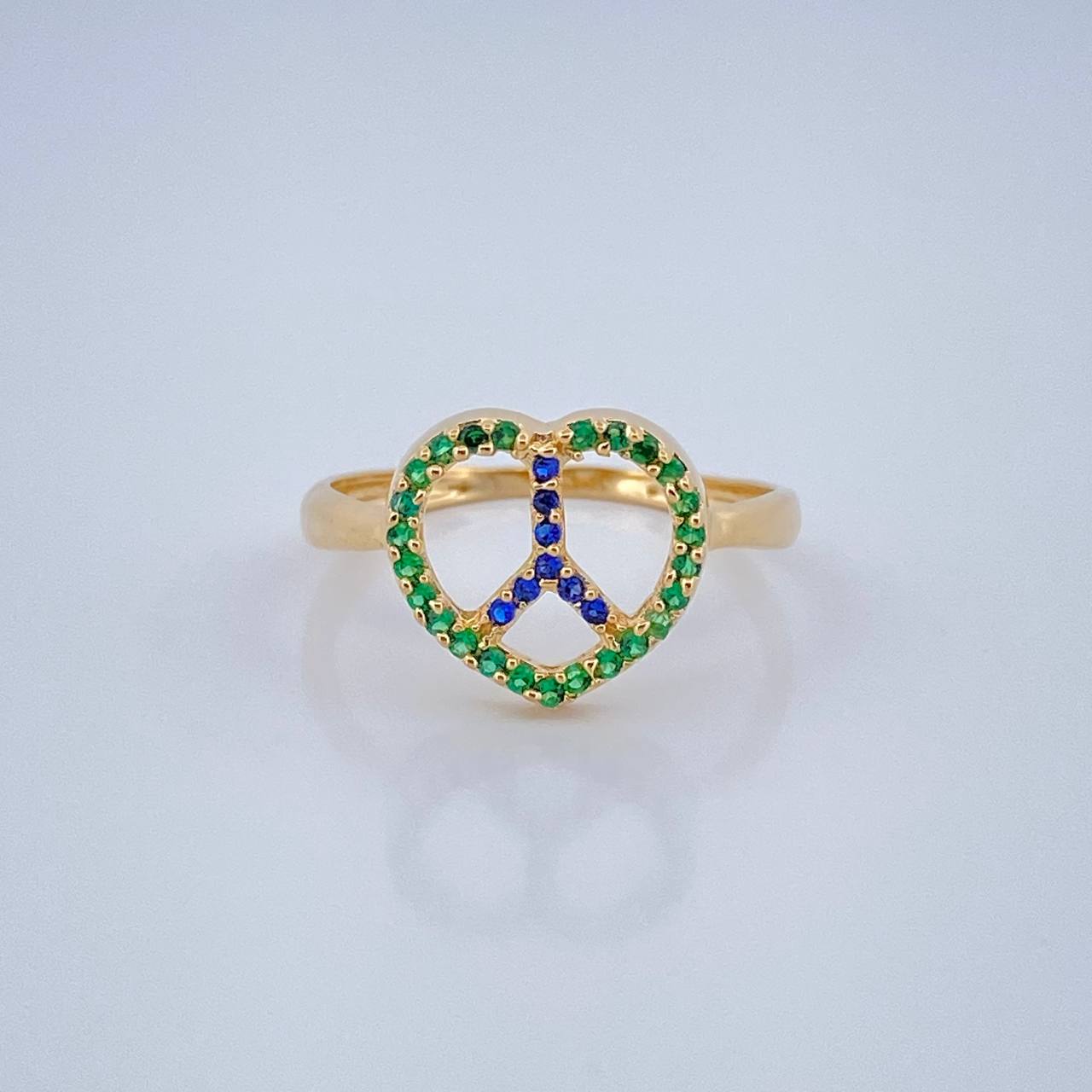 Anillo Signo Paz 2.2gr / T7 3/4 / Oro Amarillo 18K %