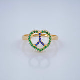 Anillo Signo Paz 2.2gr / T7 3/4 / Oro Amarillo 18K %