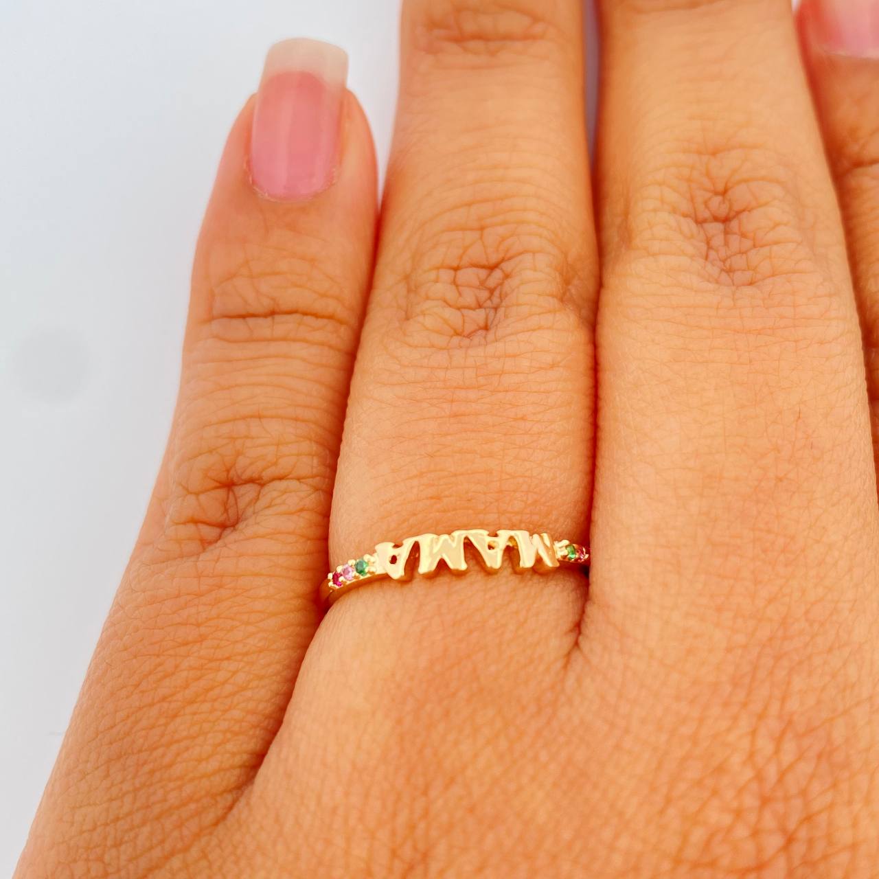 Anillo Mamá 1gr / T6 / Oro Amarillo 18K %