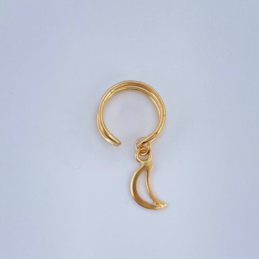 Piercing Simulador Luna 0.85gr / 1/2 in / Oro Amarillo 18K %