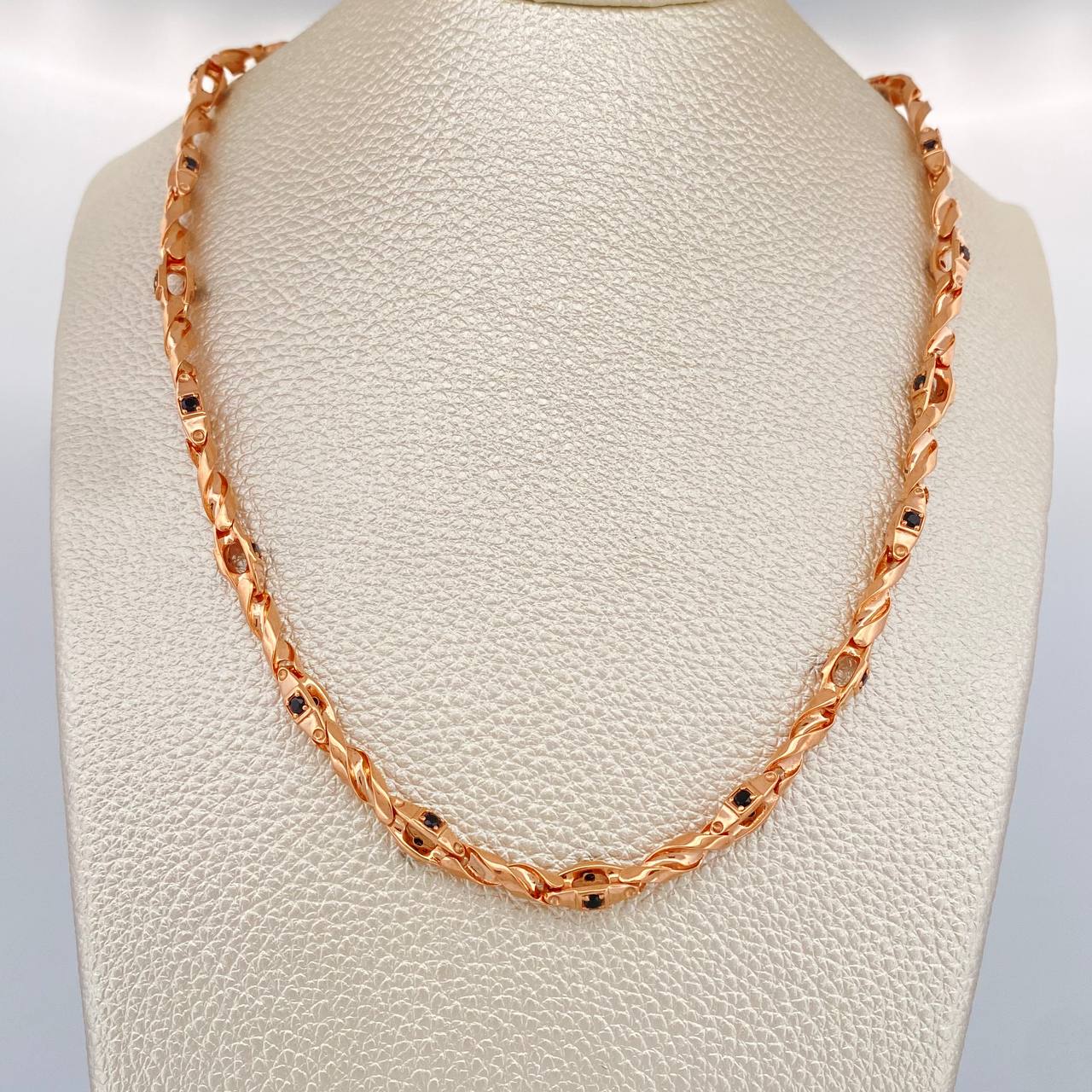 Cadena Dubai Trenzada 45.05gr / 24 in / 5mm Oro Rosa 18K %