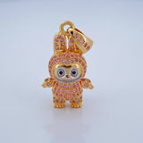Pendant Smiling Rabbit 6.2gr / 1 1/2 in / Two-tone Yellow White Gold 18K %