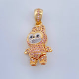 Pendant Smiling Rabbit 6.2gr / 1 1/2 in / Two-tone Yellow White Gold 18K %