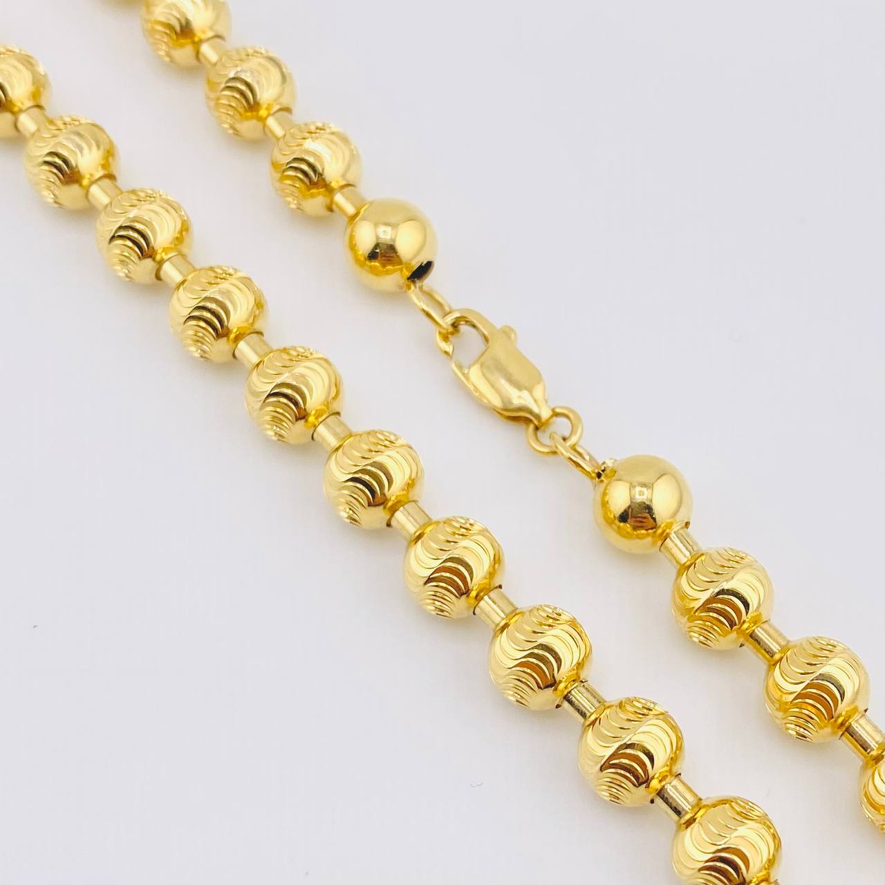 Cadena Militar Diamantada 60gr / 27 1/2 in / 6.9mm Oro Amarillo 18K ©