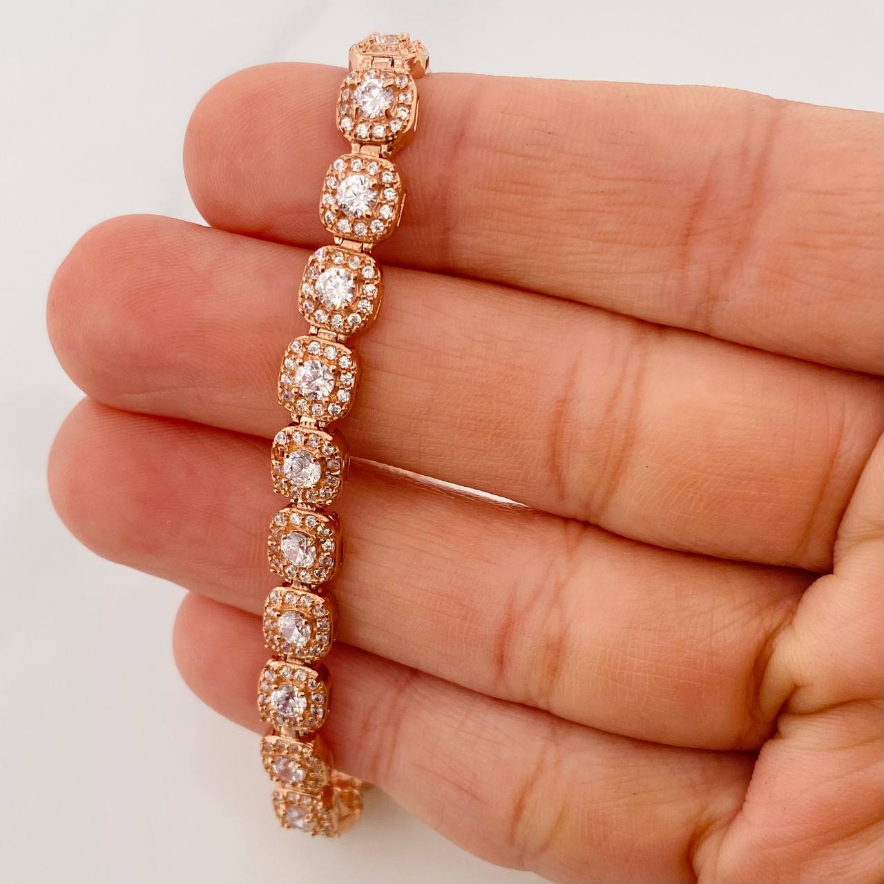 Pulso Tennis 12.35g / 7 1/4 in / 6mm Oro Rosa 18K