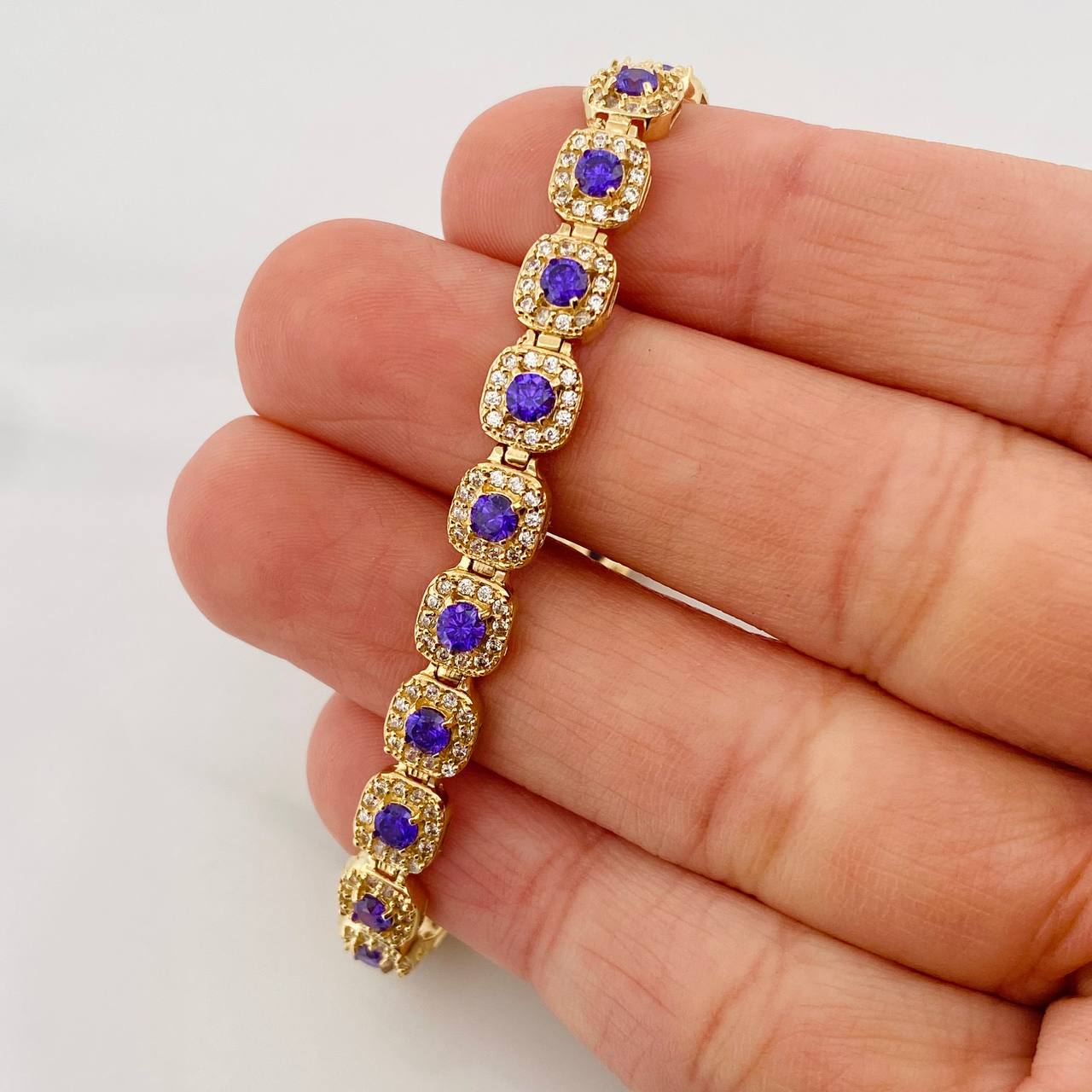 Pulso Tennis 13.25g / 7 1/2 in / 6mm Oro Amarillo 18K