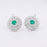 Topos Flor Esmeralda 32pts 2.85g / in / 12.6mm Plata 925