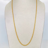 Cadena China 8.95g / 24 in / 2.42mm Oro Amarillo 18K