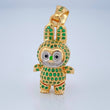 Dije Conejo Sonriente 6gr / 1 1/4 in / Dos Oros Amarillo Blanco 18K $