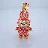 Dije Conejo Sonriente 6.05gr / 1 1/4 in / Dos Oros Amarillo Blanco 18K $