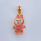 Dije Conejo Sonriente 6.05gr / 1 1/4 in / Dos Oros Amarillo Blanco 18K $