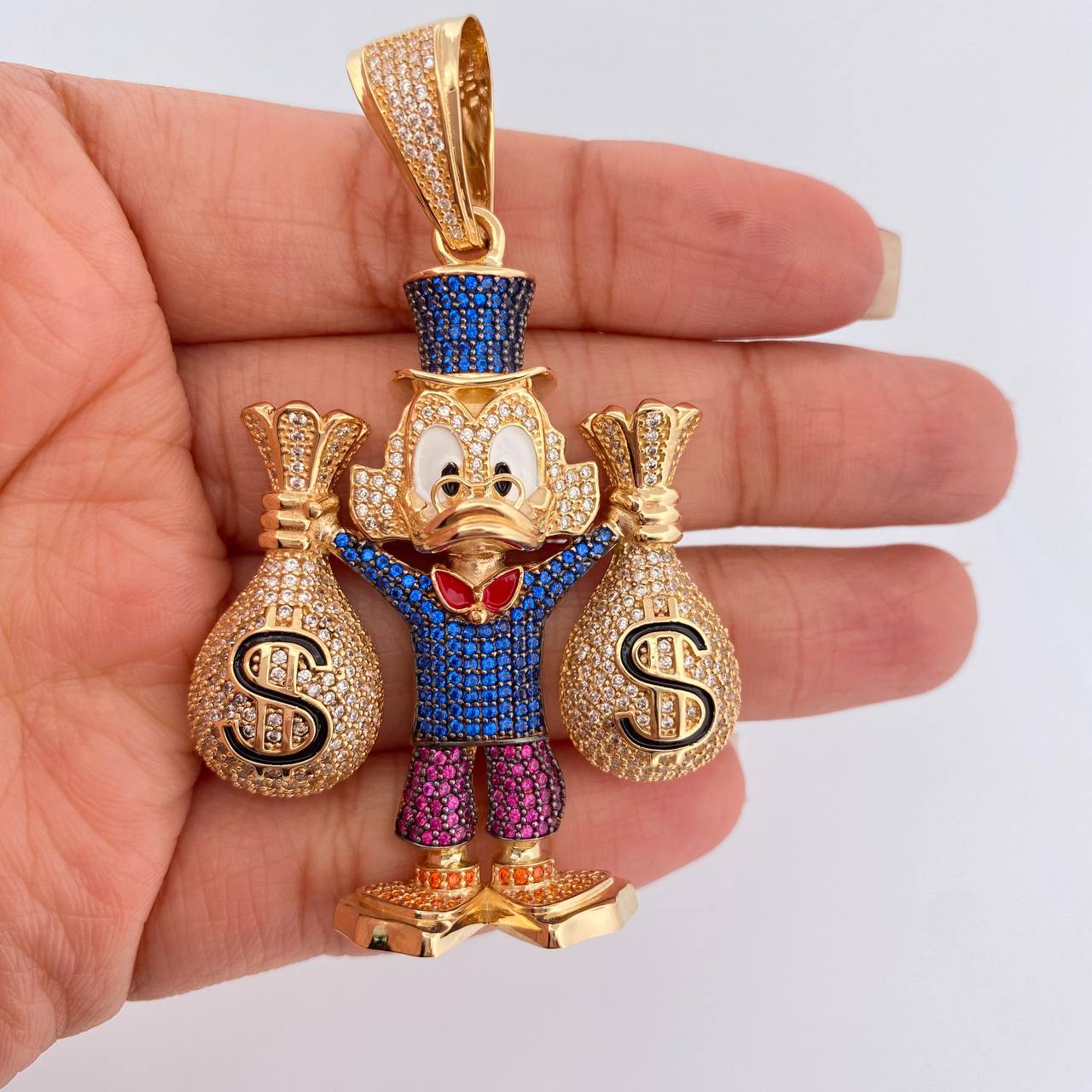 Dije Pato Bolsas de Dinero 34.9gr / 2 3/4 in / Oro Amarillo 18K $