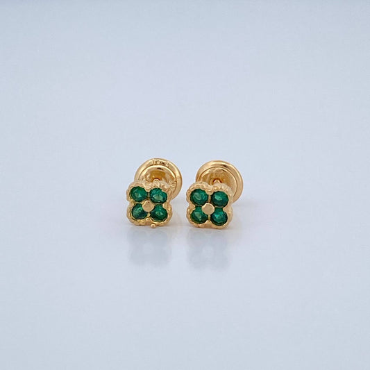 Topos Trebol 1.05gr / 5.32mm Oro Amarillo 18K &
