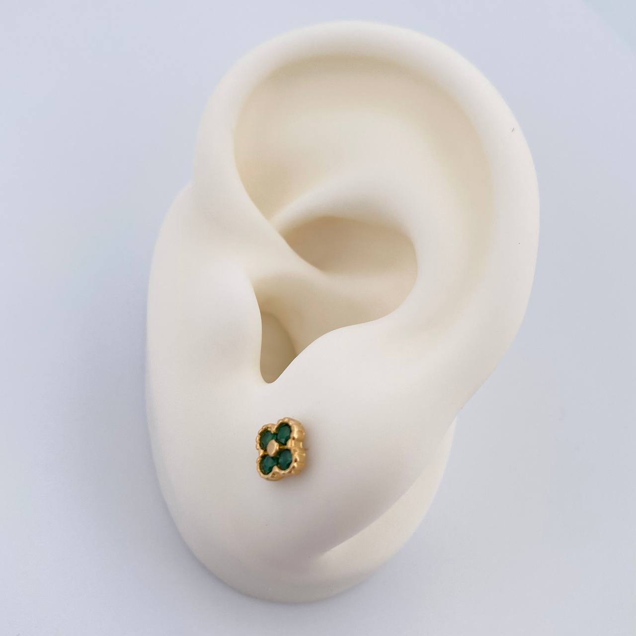 Topos Trebol 1.05gr / 5.32mm Oro Amarillo 18K &