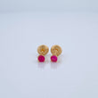 Stud Earrings Bezel 0.6gr / 18K Yellow Gold %
