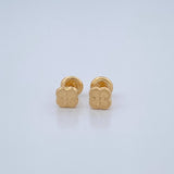 Stud Earrings Clover VCyA 0.55gr / 5.3mm Yellow Gold 18K &
