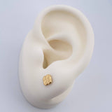 Stud Earrings Clover VCyA 0.55gr / 5.3mm Yellow Gold 18K &