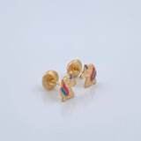Stud Earrings Unicorn 0.55gr / 18K Yellow Gold %