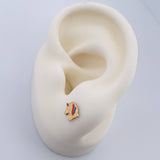Stud Earrings Unicorn 0.55gr / 18K Yellow Gold %