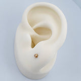 Bezel Stud Earrings 0.4gr / 2.2mm Yellow Gold 18K &