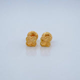 Stud Earrings Clover 0.85gr / 4.7mm 18K Yellow Gold %