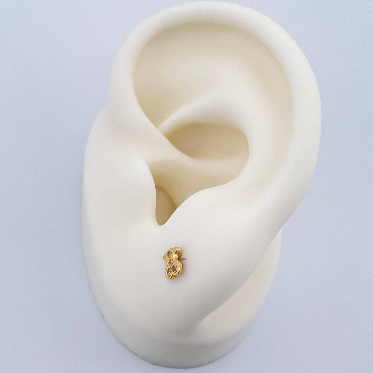 Stud Earrings TS 0.65gr / Yellow Gold 18K &