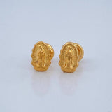Stud Earrings Silhouette Virgin Guadalupe 0.65gr / 18K Yellow Gold %