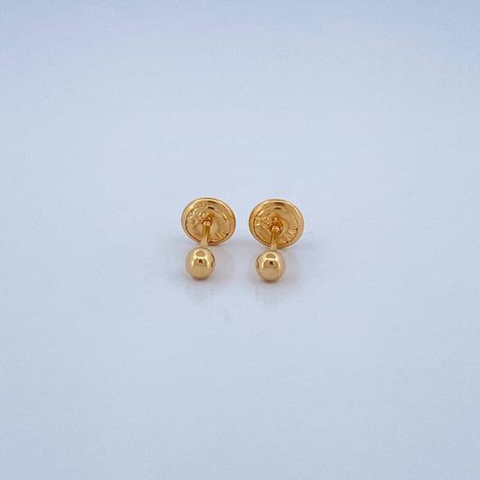 Topos Bola Lisa 0.4gr / 3mm Oro Amarillo 18K %