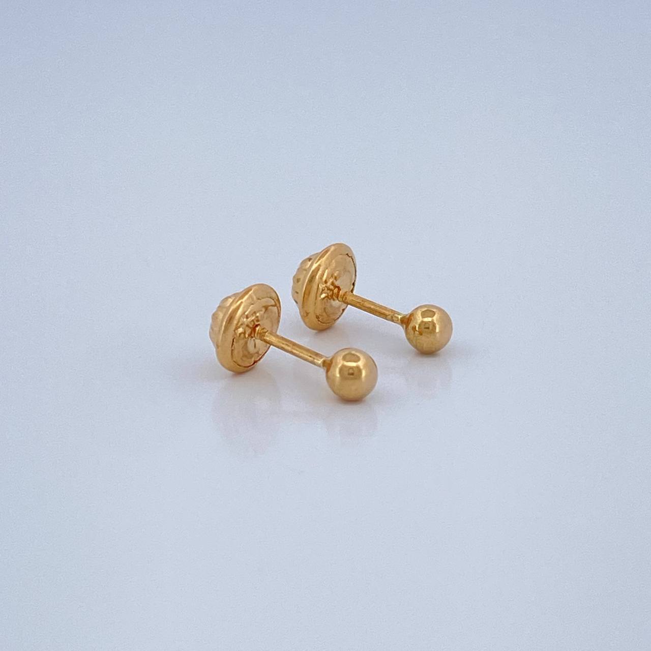 Topos Bola Lisa 0.45gr / 3mm Oro Amarillo 18K %