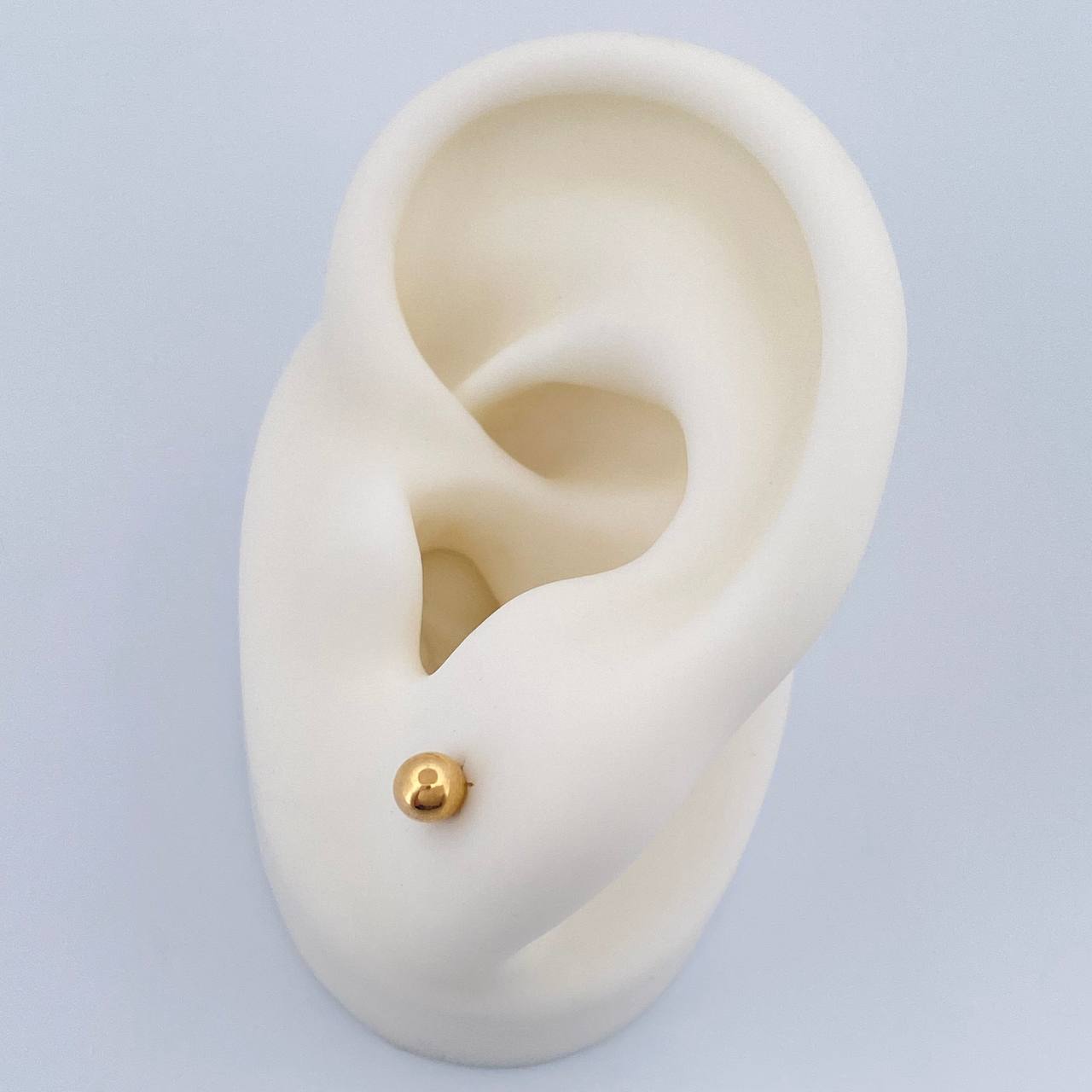Bead Stud Earrings 0.5gr / 5mm Yellow Gold 18K &