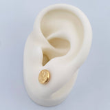 Saint Benedict Stud Earrings 0.75gr / 8.28mm Yellow Gold 18K &