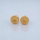 Stud Earrings Crown 0.7gr / Yellow Gold 18K &